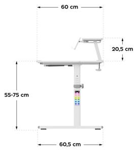 Detský rastúci písací stôl Mark Adler Study 3.7 Grey