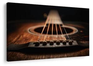 Obraz akustická gitara v detaile