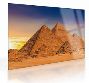 Sklenený obraz - Egyptské pyramídy (70x50 cm)