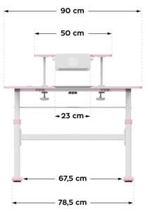 Detský rastúci písací stôl Mark Adler Study 3.7 Pink