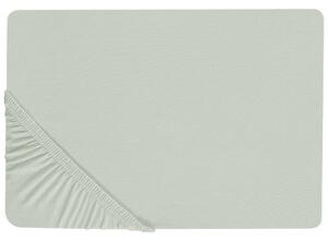 Napínacie prestieradlo svetlozelené bavlnené 90 x 200 cm elastické okraje klasická posteľná plachta textílie do spálne