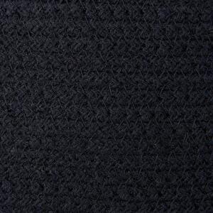 Súprava 2 úložných košov Čierna bavlna 20 x 30 cm Nádoby na bielizeň Ručne tkané nádoby