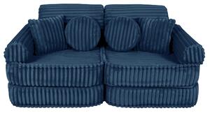MeowBaby® Churros detská pohovka Plus, Midnight Blue