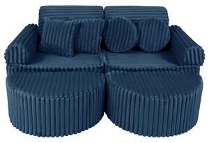MeowBaby® Churros detská pohovka Max, Midnight Blue