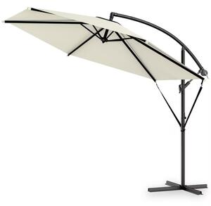 Záhradný slnečník Alu Ø330 cm - krémový