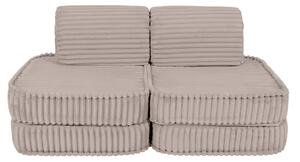 MeowBaby® Churros detská pohovka Basic, Pebble Beige
