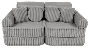 MeowBaby® Churros detská pohovka Plus, Moon Dust Grey