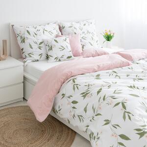 Goldea bavlnené posteľné obliečky duo - vôňa jazmínu s púdrovo ružovou 140 x 220 a 70 x 90 cm