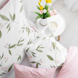 Goldea bavlnené posteľné obliečky duo - vôňa jazmínu s púdrovo ružovou 220 x 200 a 2ks 70 x 90 cm (šev v strede)