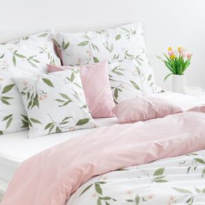 Goldea bavlnené posteľné obliečky duo - vôňa jazmínu s púdrovo ružovou 140 x 220 a 70 x 90 cm