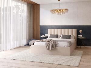 Manželská posteľ s vysokým čelom DENVER - krémová Rozmer: 160x200