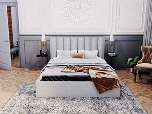Manželská posteľ s vysokým čelom DENVER - sivá Rozmer: 140x200