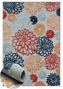 My Flair, Kusový koberec Blossom grau – na von aj na doma, 80x150, viacfarebná, chodba / predsieň