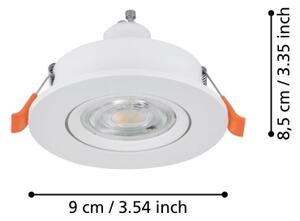 Eglo 902254 - LED zapustené bodové svietidlo BARRANCO 1xGU10/4,5W/230V biela