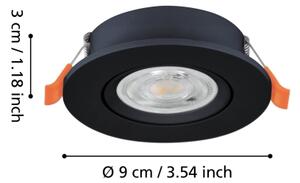 Eglo 902264 - Zapustené LED bodové svietidlo BARRANCO LED/4,8W/230V čierna
