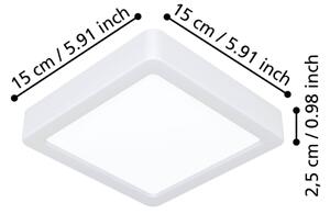Eglo 901311 - LED stropné svietidlo FUEVA LED/7W/230V 2700/4000/6500K 15x15 cm biela