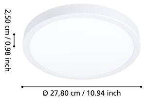 Eglo 901334 - LED kúpeľňové stropné svietidlo FUEVA LED/14,2W/230V pr.27,8cm IP44 biela