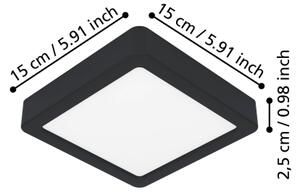 Eglo 901302-LED Stropné svietidlo FUEVA LED/7W/230V 2700/4000/6500K 15x15cm čierne
