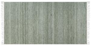 Koberec svetlozelený recyklovaný syntetický materiál 80 x 150 cm so strapcami interiér exteriér