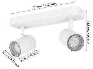 Eglo 300575 - Kúpeľňové bodové svietidlo CONSUMA 2xGU10/5W/230V IP44 biela