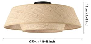 Eglo 44095 - Stropné svietidlo MARFORD 1xE27/60W/230V lýko