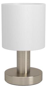 Eglo 31841 - Stolová lampa MONTETTO 1xE14/40W/230V biela/matný chróm