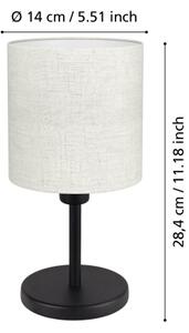 Eglo 32219 - Stolná lampa MONTETTO 1xE14/40W/230V krémová/čierna