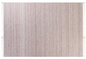 Koberec svetločervený recyklovaný syntetický materiál 160 x 230 cm so strapcami interiér exteriér