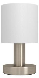 Eglo 31841 - Stolová lampa MONTETTO 1xE14/40W/230V biela/matný chróm