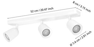 Eglo 901947 - Bodové svietidlo CAMALDOLI 3xGU10/10W/230V biele