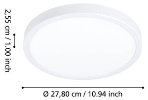 Eglo 901377 - LED RGBW stmievateľné dymové stropné svietidlo FUEVA-Z LED/14,3W/230V 27,8cm IP44 biela