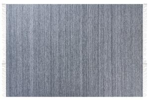 Koberec sivý recyklovaný syntetický materiál 160 x 230 cm so strapcami interiér exteriér
