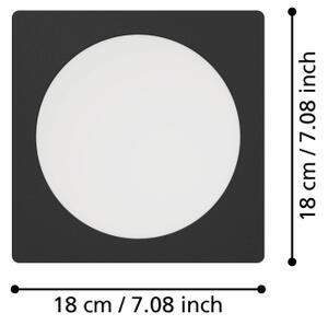 Eglo 901392 - LED podhľadové svietidlo FUEVA LED/10,5W/230V 16,6x16,6 cm čierne