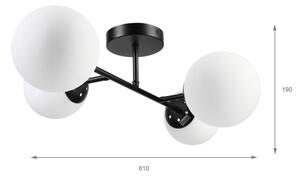 Brilagi - Prisadený luster MALONY 4xE14/20W/230V čierny