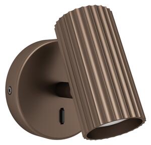 Eglo 902035 - Nástenné bodové svietidlo PORTILLO 1xGU10/5W/230V hnedá