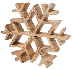 SNOWFLAKE Dekorácia z mangového dreva 20 cm