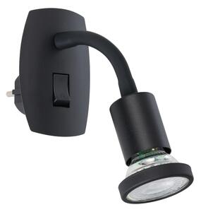 Eglo 300913 - LED svietidlo do zásuvky PARRINI 1xGU10/4,5W/230V čierna