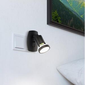 Eglo 300911 - LED zásuvkové svietidlo PARRINI 1xGU10/4,5W/230V čierne