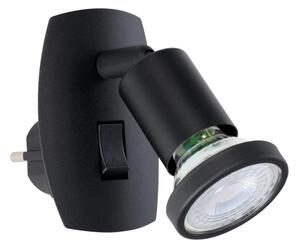 Eglo 300911 - LED zásuvkové svietidlo PARRINI 1xGU10/4,5W/230V čierne