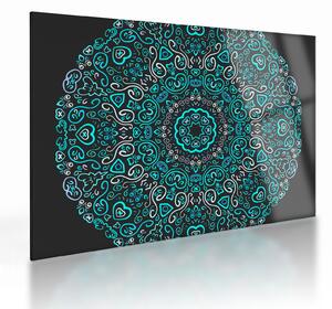 Sklenený obraz ornamentálne abstrakcie (70x50 cm)