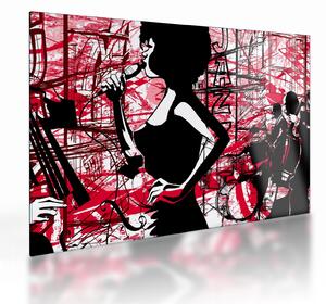 Sklenený obraz - Jazz (70x50 cm)
