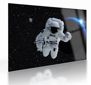Sklenený obraz - Astronaut vo vesmíre (70x50 cm)