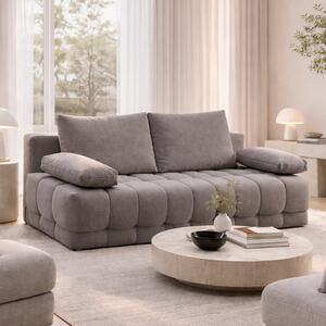 Rozkladacia pohovka Tuko s úložným priestorom – sivá pletenina Freya 210.21