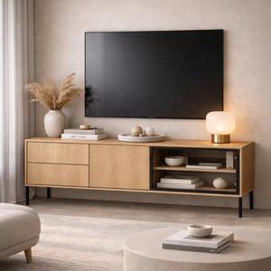 TV stolík Harmona 160 cm s osvetlením - dub lindberg