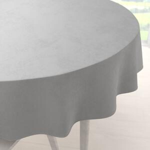 Biante Veľký zamatový okrúhly obrus Velvet Premium SVP-039 Sivý Ø 250 cm