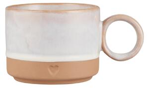 Kameninový hrnček Heart White Edge Matt 290 ml