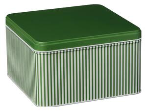 Plechový box s vekom Green Stripes Large