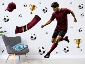 Nalepte.cz Futbalista Sparty Praha úpravy na prianie futbalové nálepky na stenu arch 48 x 75 cm