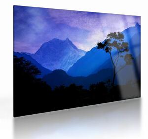 Sklenený obraz - Nočné nebo v Nepále (70x50 cm)