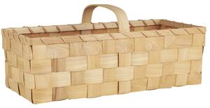 Drevený košík Oblong Braided Chip Wood